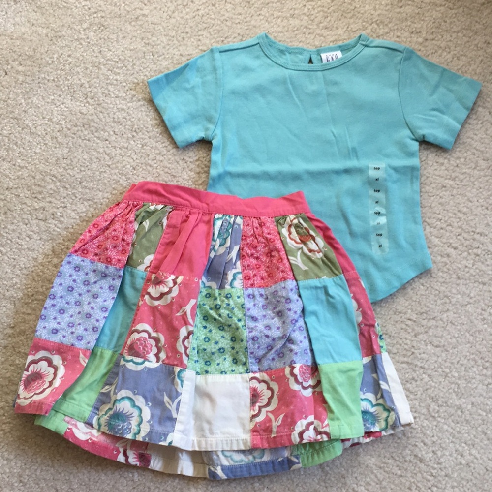 NWT baby Gap skirt and T-shirt outfit